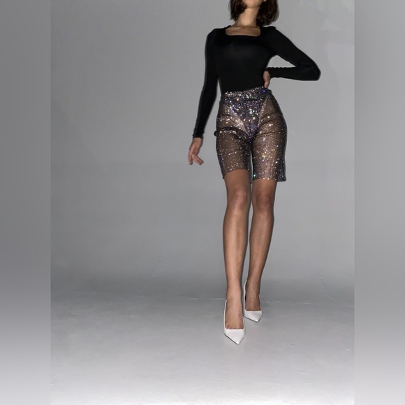 Santa Brands Crystal Shorts in Black - Picture 5 of 8